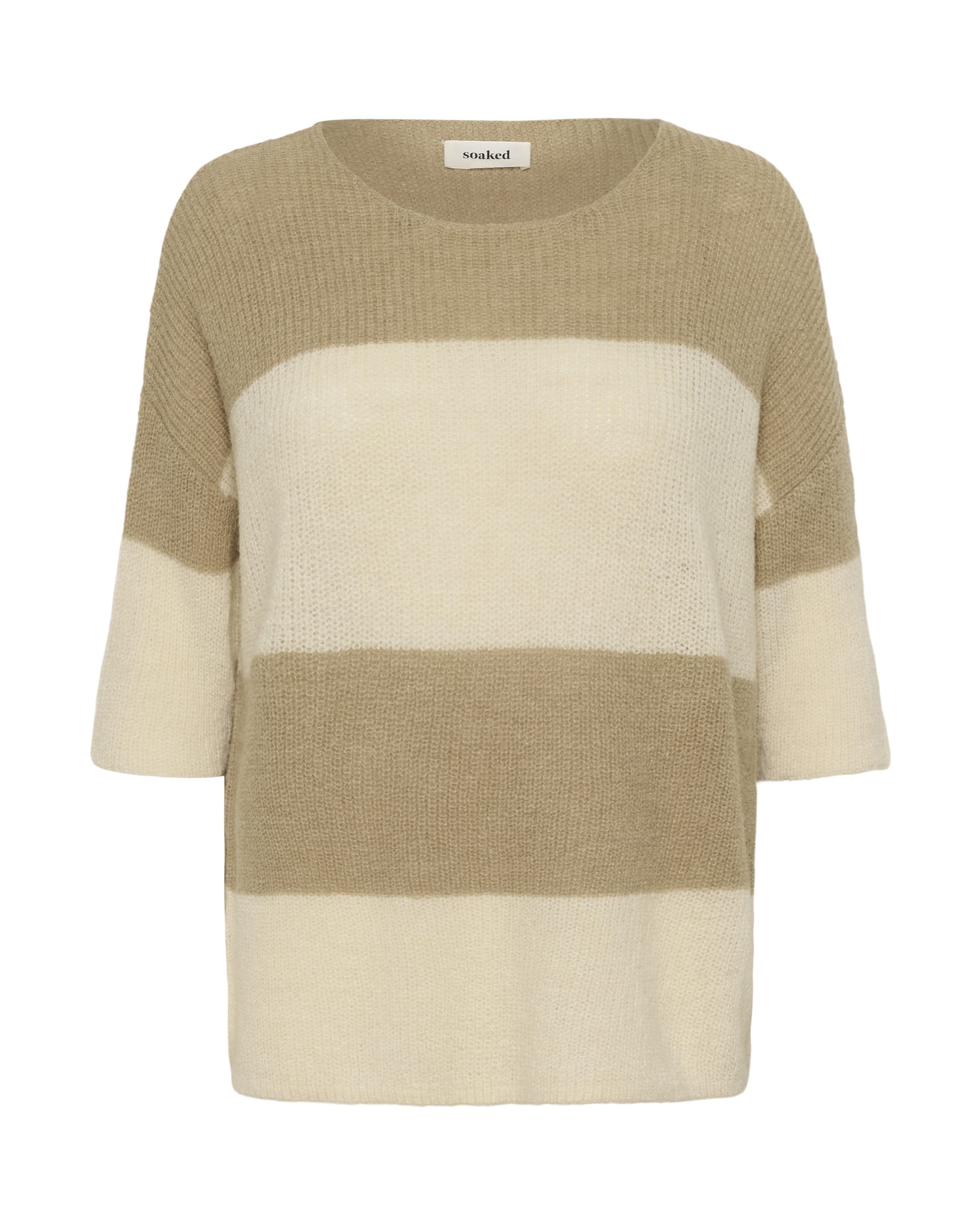 SOAKED IN LUXURY Pullover 'Tuesday' in Beige: Vorderseite