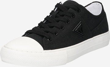 Sneaker low 'PRANZE' de la GUESS pe negru: față