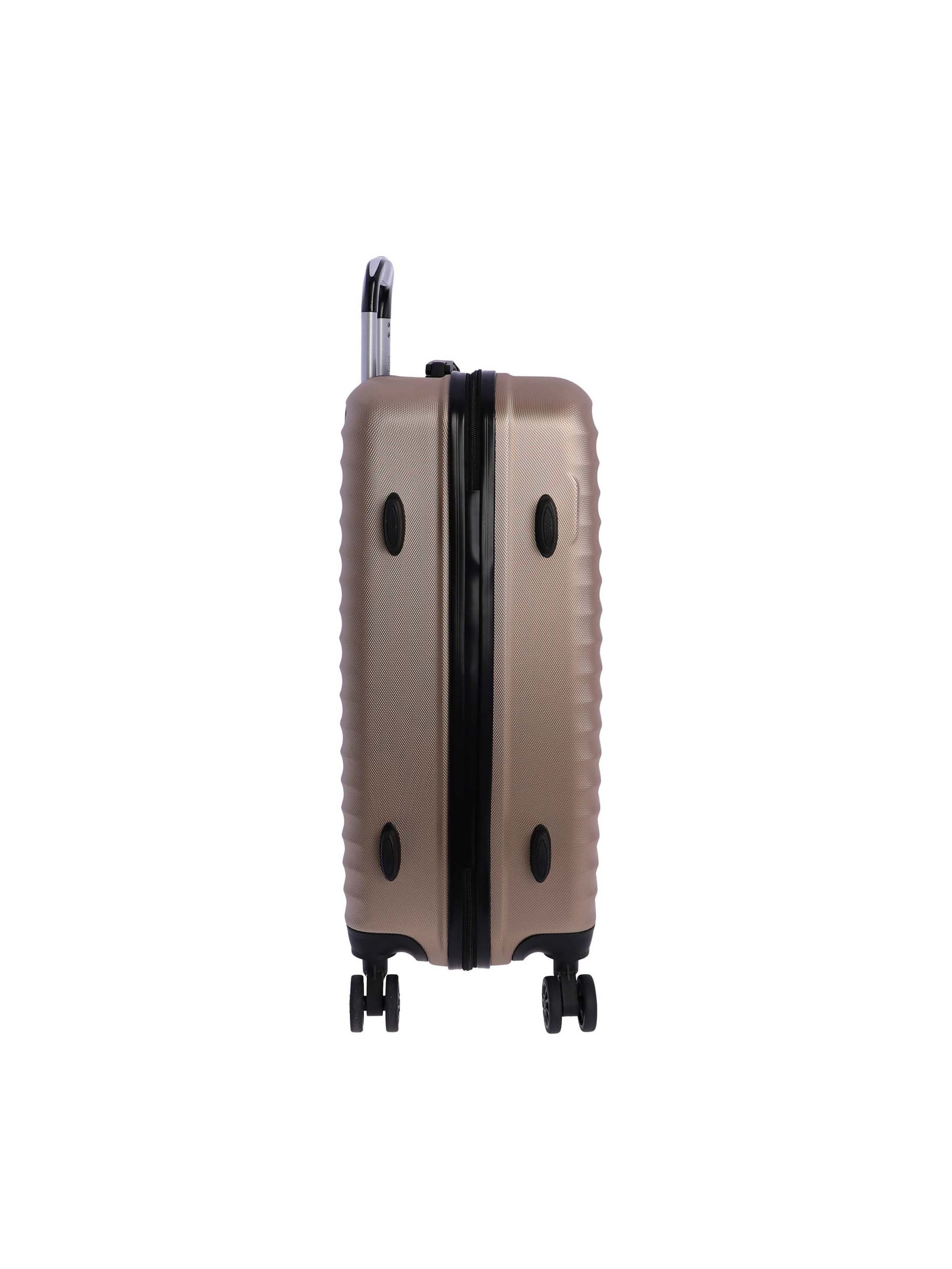 Don Algodon - Carrito 'DON ALGODON Maleta Mediana 23 kg | Maleta de Viaje Rígida con 4 Ruedas Dobles 360º, Candado TSA y Asa Telescópica | Equipaje Resistente al Agua para Viajes en Avión' en oro