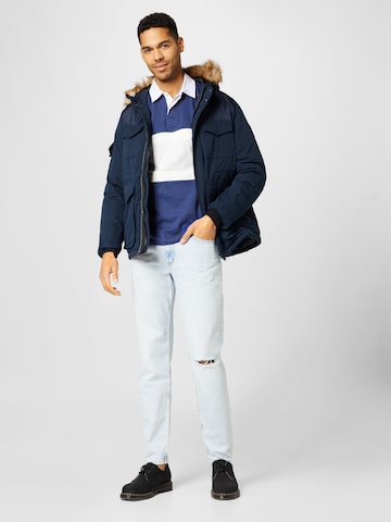 BURTON MENSWEAR LONDON Zimska jakna | modra barva