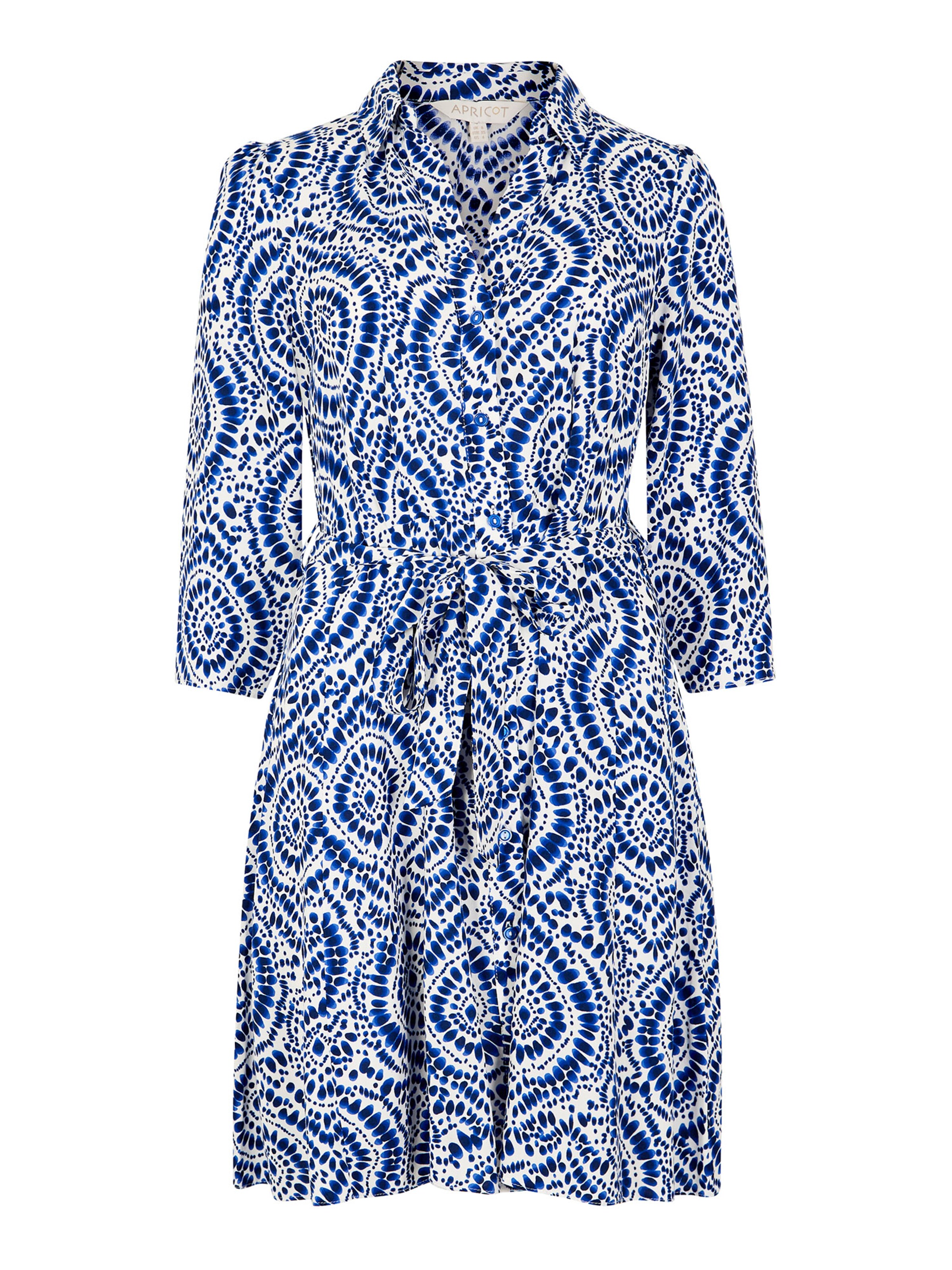 Apricot Blusenkleid in Blau: Vorderseite