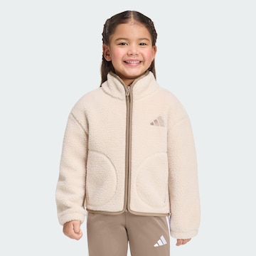 ADIDAS SPORTSWEAR Functionele fleece jas in Beige: voorkant