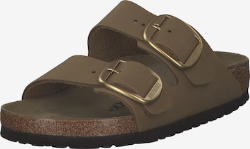 BIRKENSTOCK Muiltjes 'Arizona Big Buckle' in Groen: voorkant