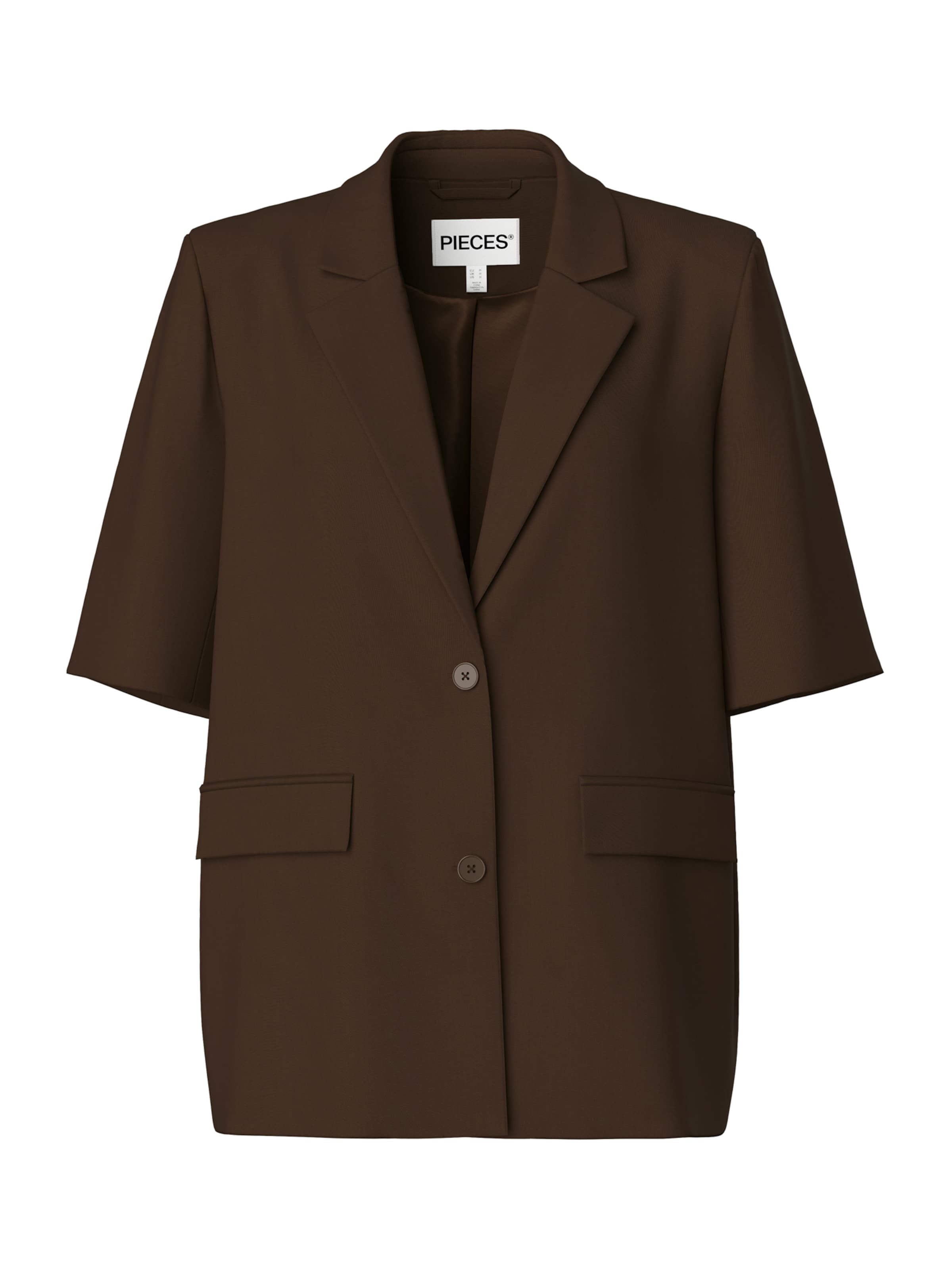 PIECES Blazer 'PCBOSELLA' in Brown: front