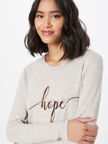 Key Largo Sweatshirt 'EXPECT' in Beige