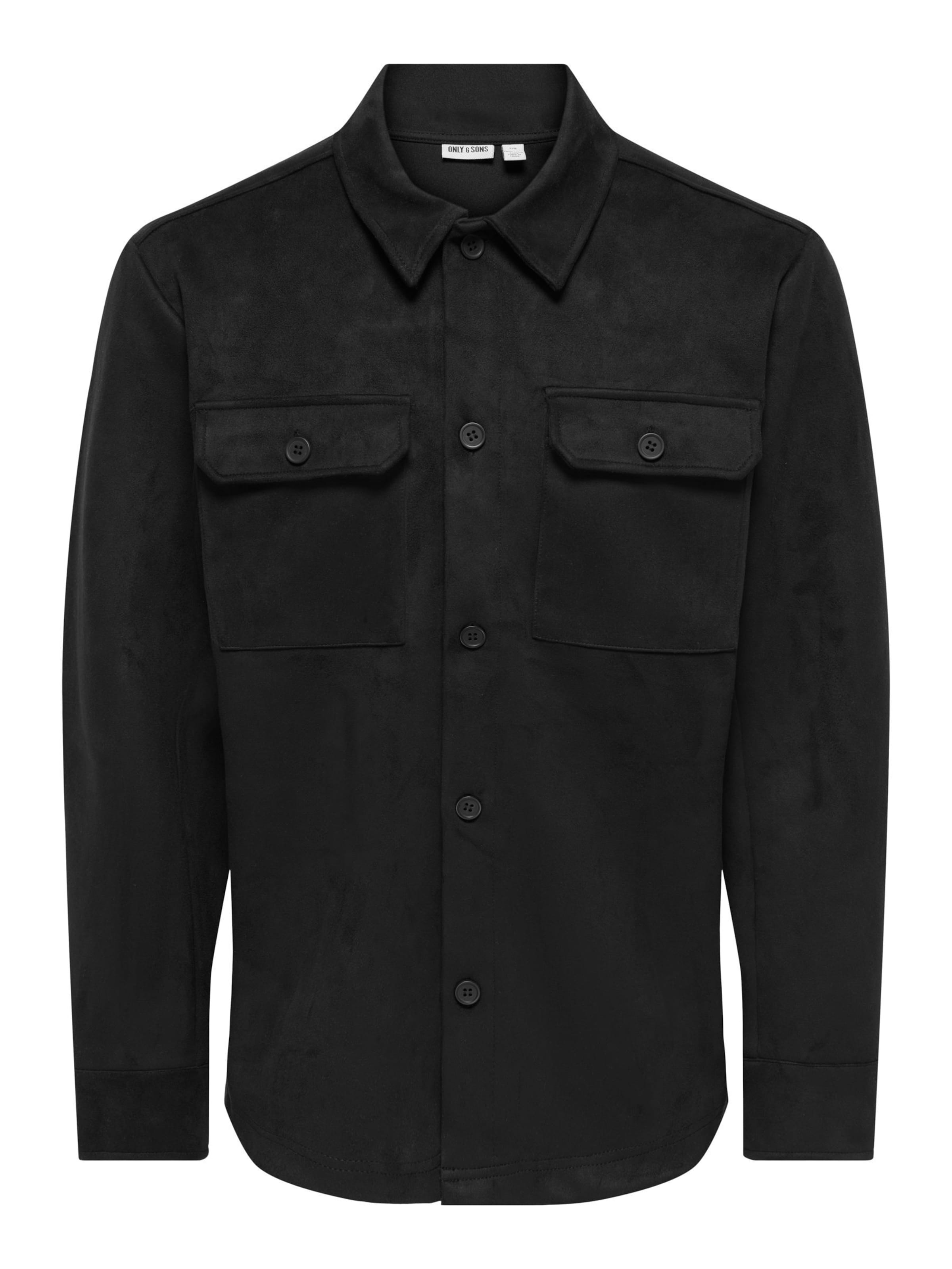 Only & Sons - Ajuste regular Camisa 'ONSNate Kodyl' en negro: frente