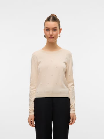 VERO MODA Trui 'VMGLORY' in Beige: voorkant