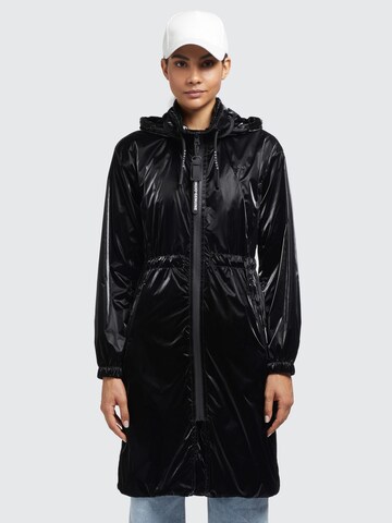 khujo Between-seasons coat 'Marthe' in Black: front
