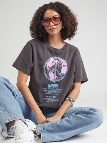 RVCA - Camiseta 'GLOBAL' en gris: frente
