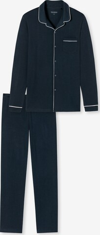 SCHIESSER Long Pajamas in Blue: front