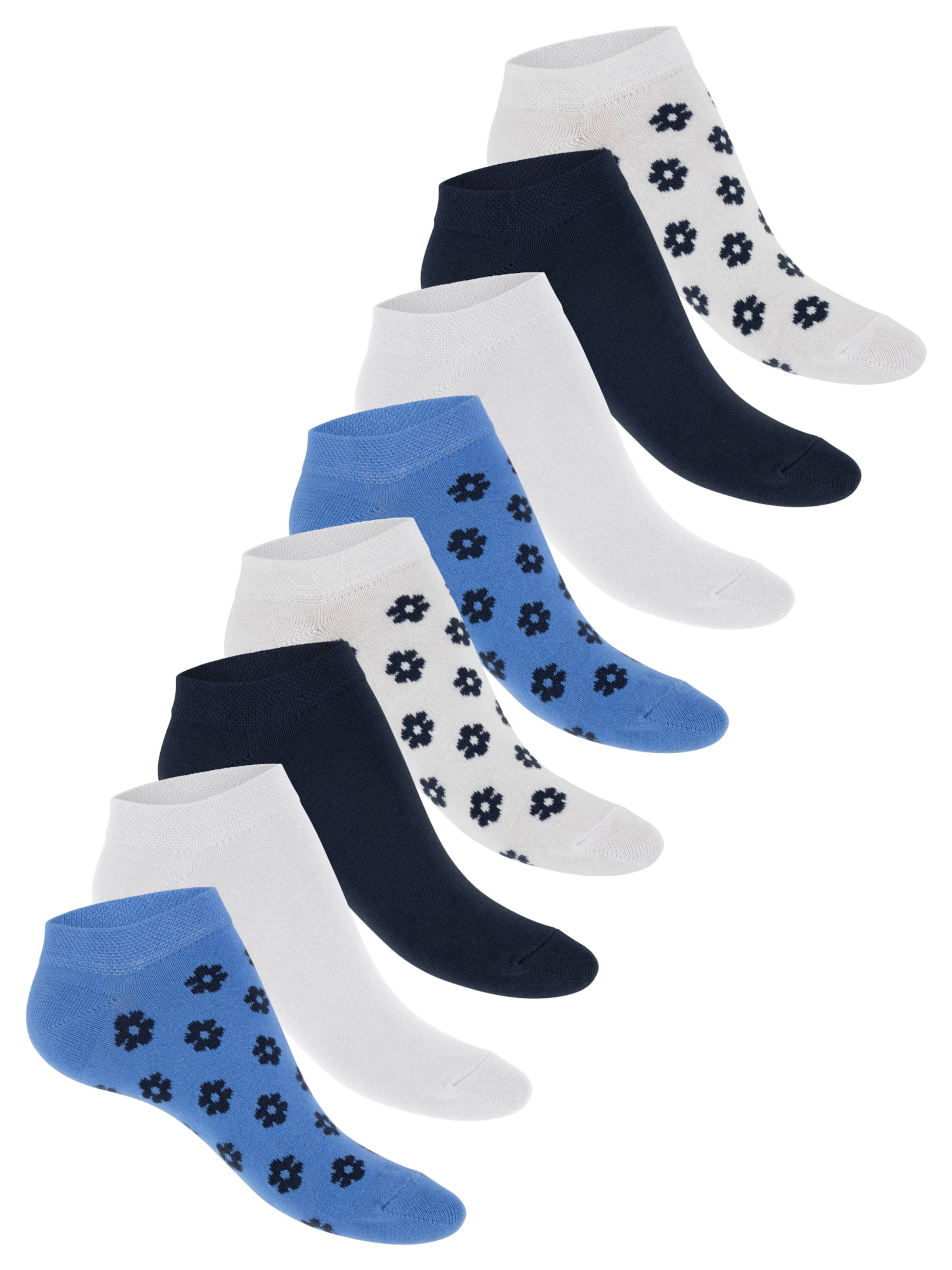 footstar Ankle Socks 'Ringel' in Blue: front