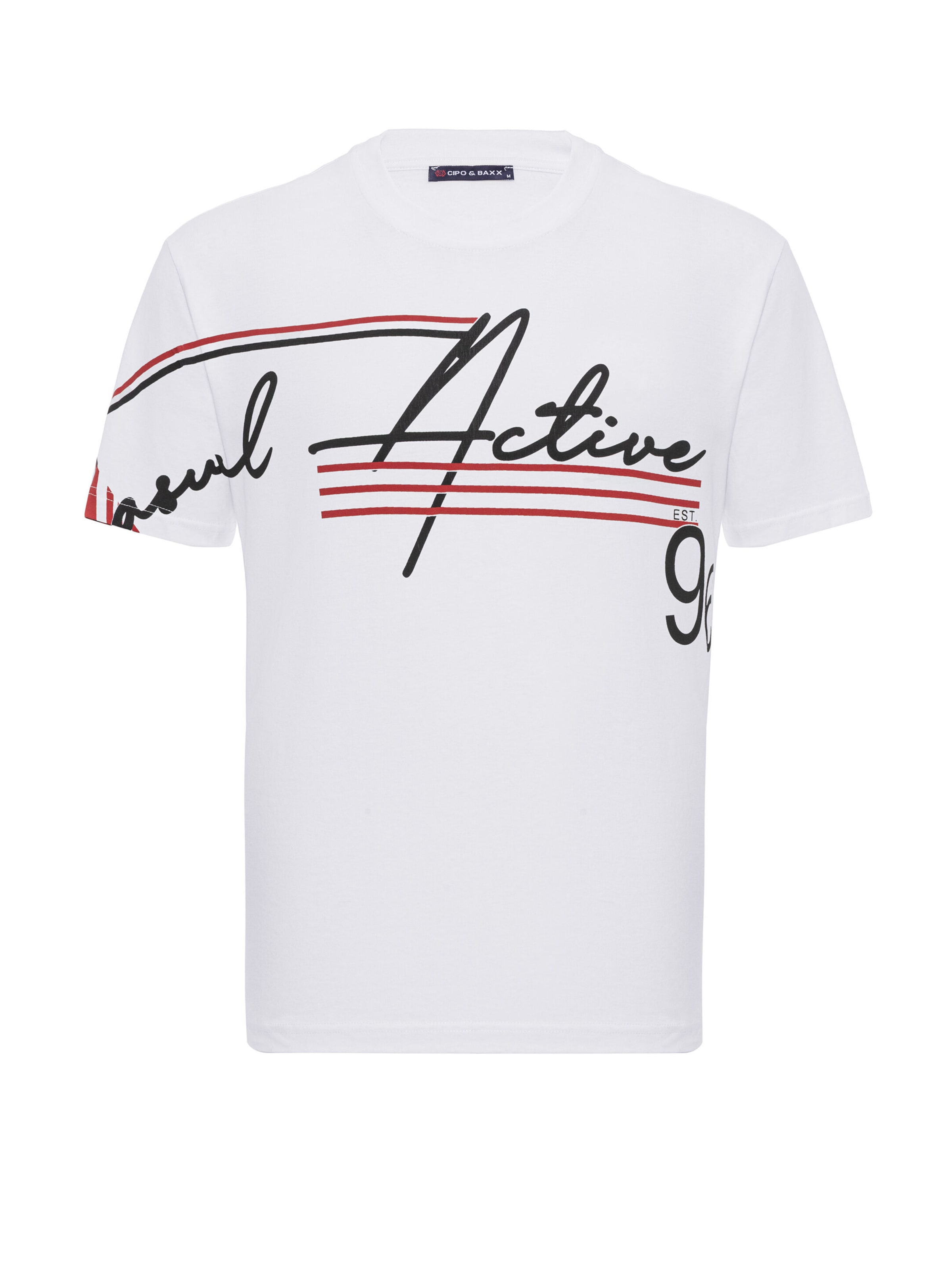 CIPO & BAXX T-Shirt 'CT796' in Regular Fit in Weiß: Vorderseite
