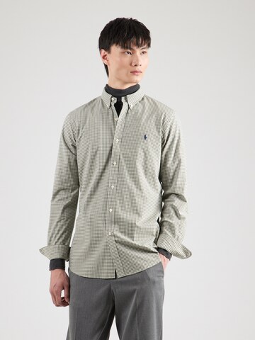 Slim fit Camicia di Polo Ralph Lauren in verde: frontale