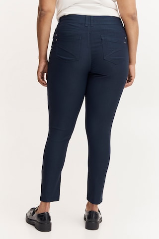 Fransa Curve Skinny Broek in Blauw