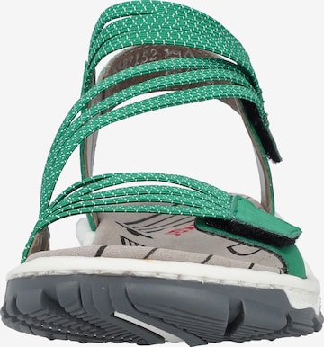 Rieker Strap Sandals in Green