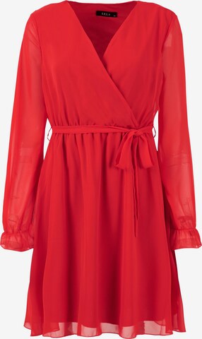 Robe-chemise LELA en rouge : devant