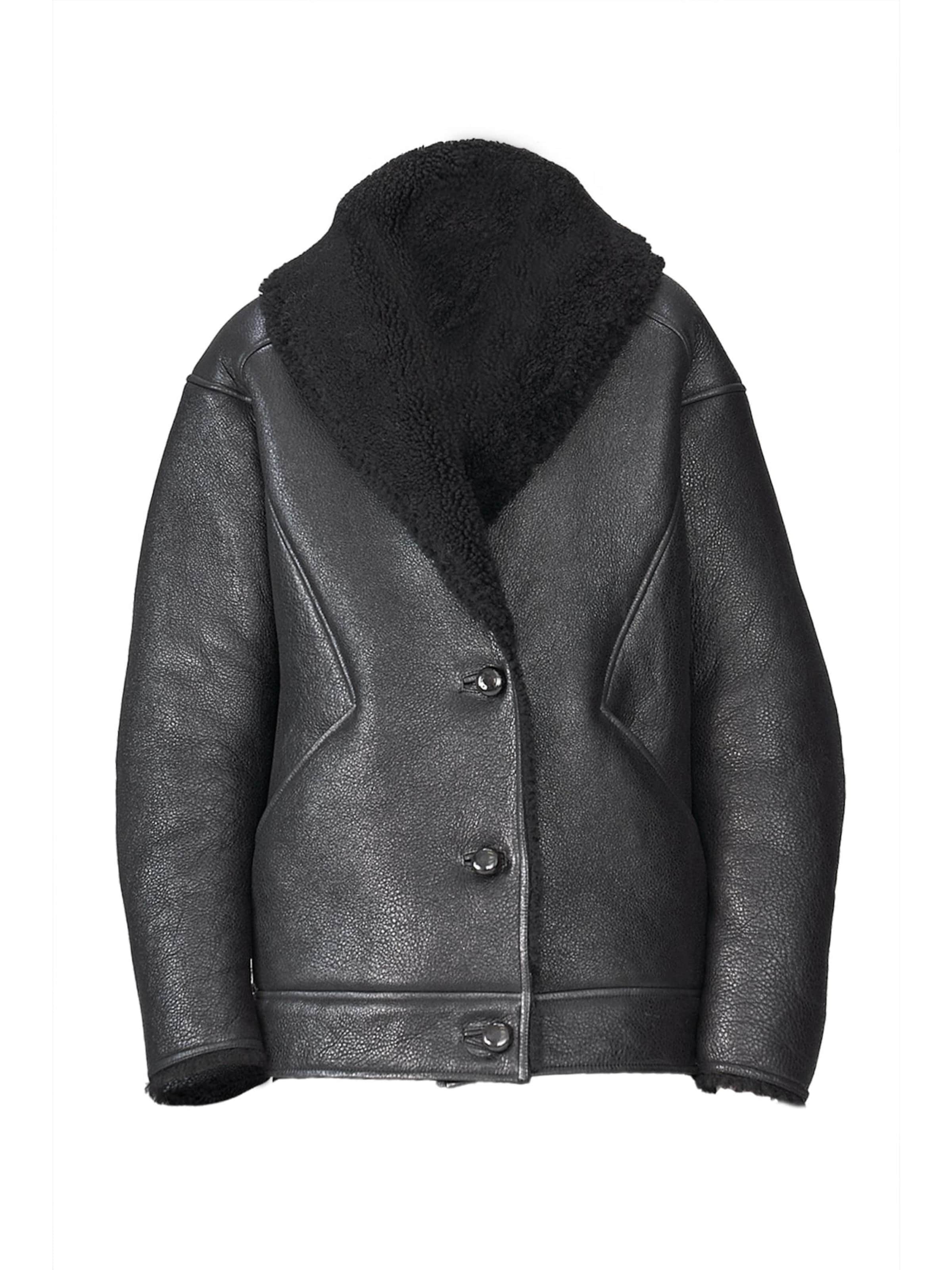 VESPUCCI BY VSP Wintermantel 'Nila' in Schwarz: Vorderseite