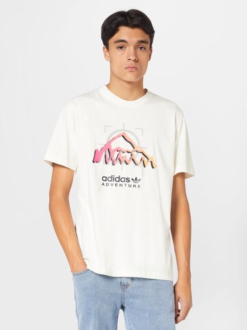 T-Shirt 'Adventure Ride' ADIDAS ORIGINALS en blanc : devant
