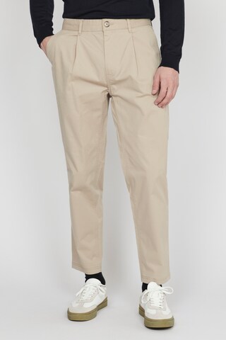 Matinique Regular Broek 'MAcolton' in Beige: voorkant