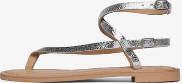 Ivylee Copenhagen Sandals 'Olive' in Silver: front