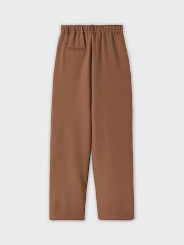 LMTD Wide leg Pleat-Front Pants 'REGINA' in Brown