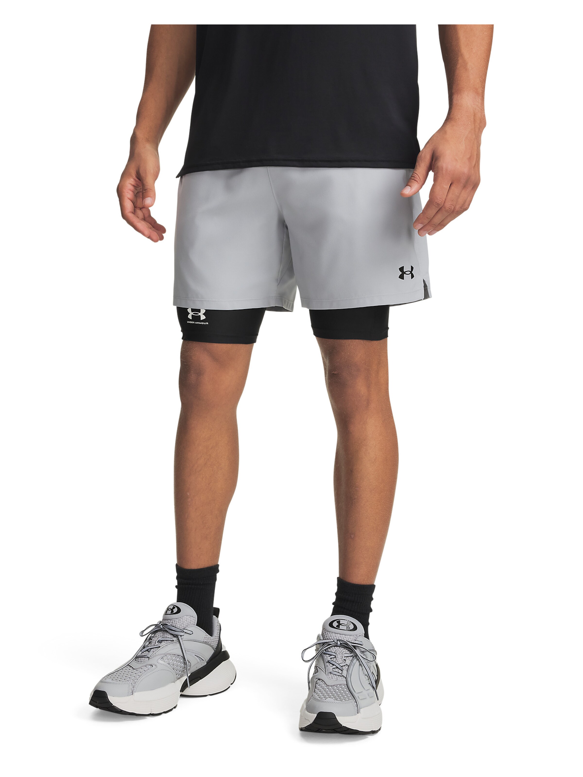 UNDER ARMOUR Regular Sportbroek 'Vanish' in Grijs: voorkant