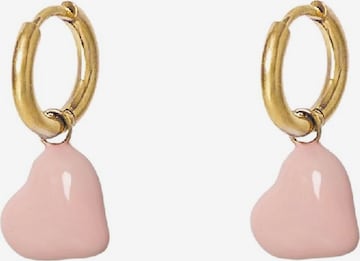 Cala Rose Ohrringe 'COEUR' in Pink: Vorderseite