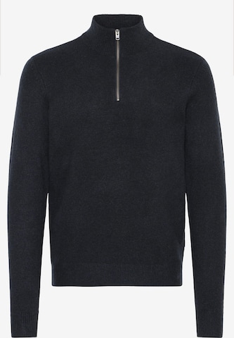 Casual Friday Sweater ' CFHEINE halfzip ' in Blue: front