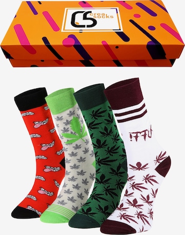 Crea Socks Sukat 'Puff' värissä monivärinen: etupuoli