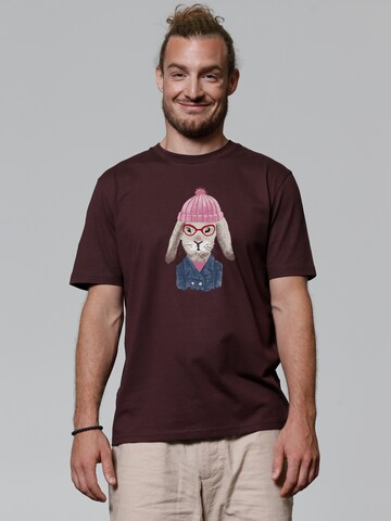 T-Shirt ' Hase ' Watapparel en rouge : devant
