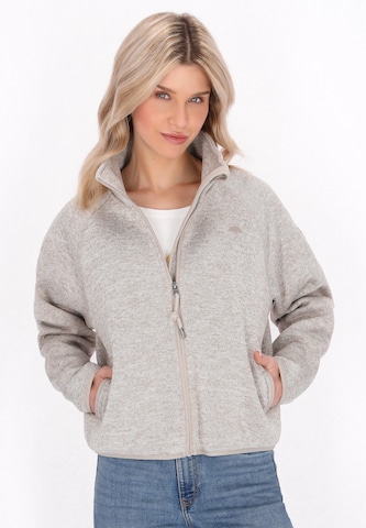 Schmuddelwedda Fleece jas in Beige: voorkant