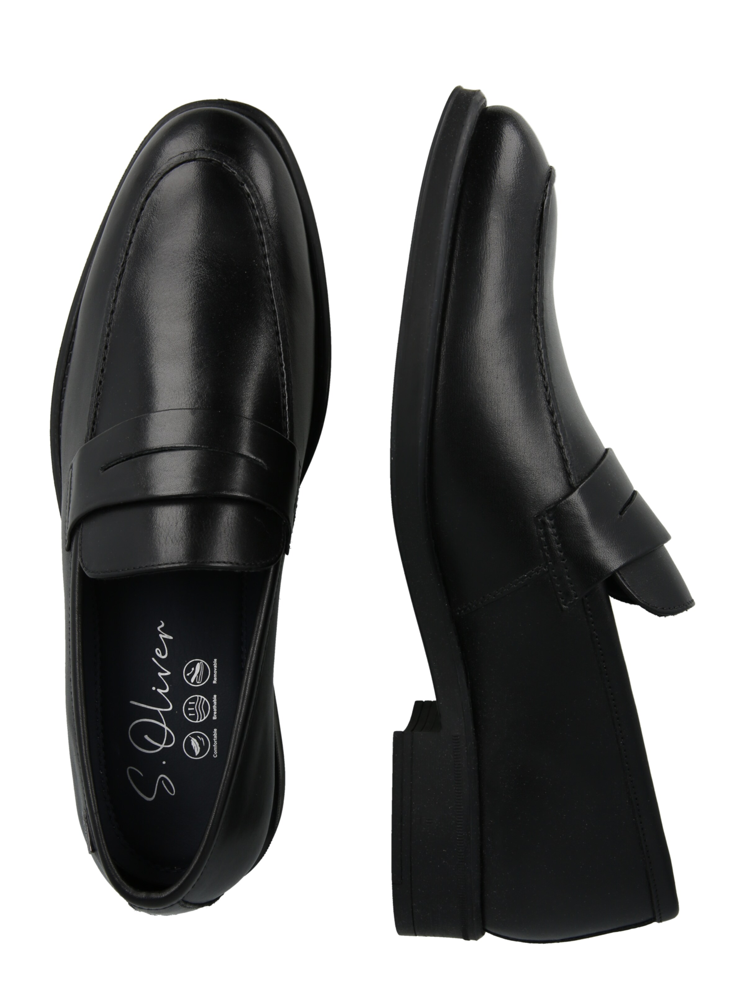 s.Oliver Пантофи в черно