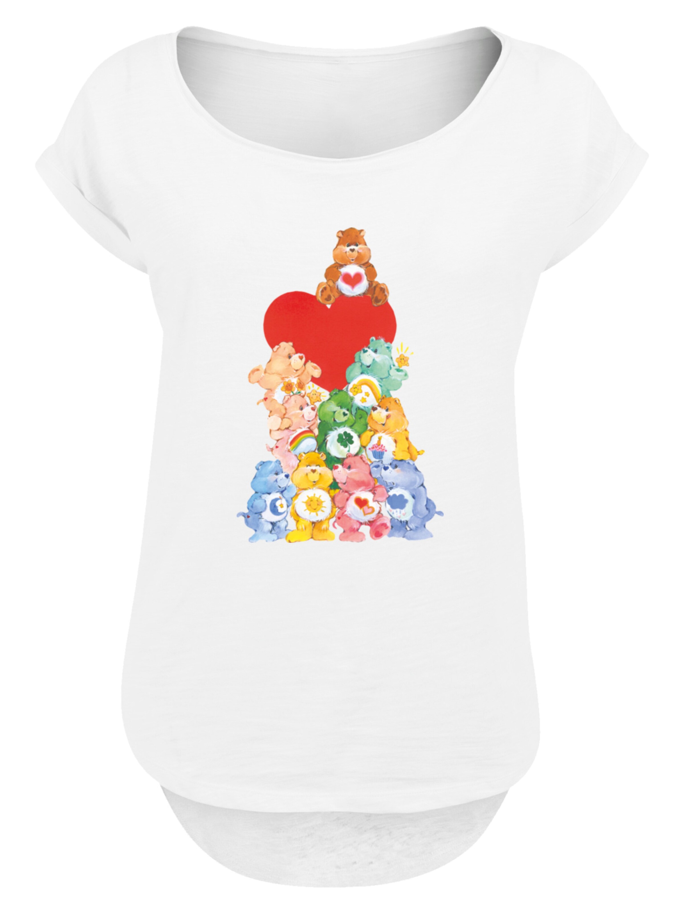 F4NT4STIC Shirt 'Care Bears The Original 10' in White: front
