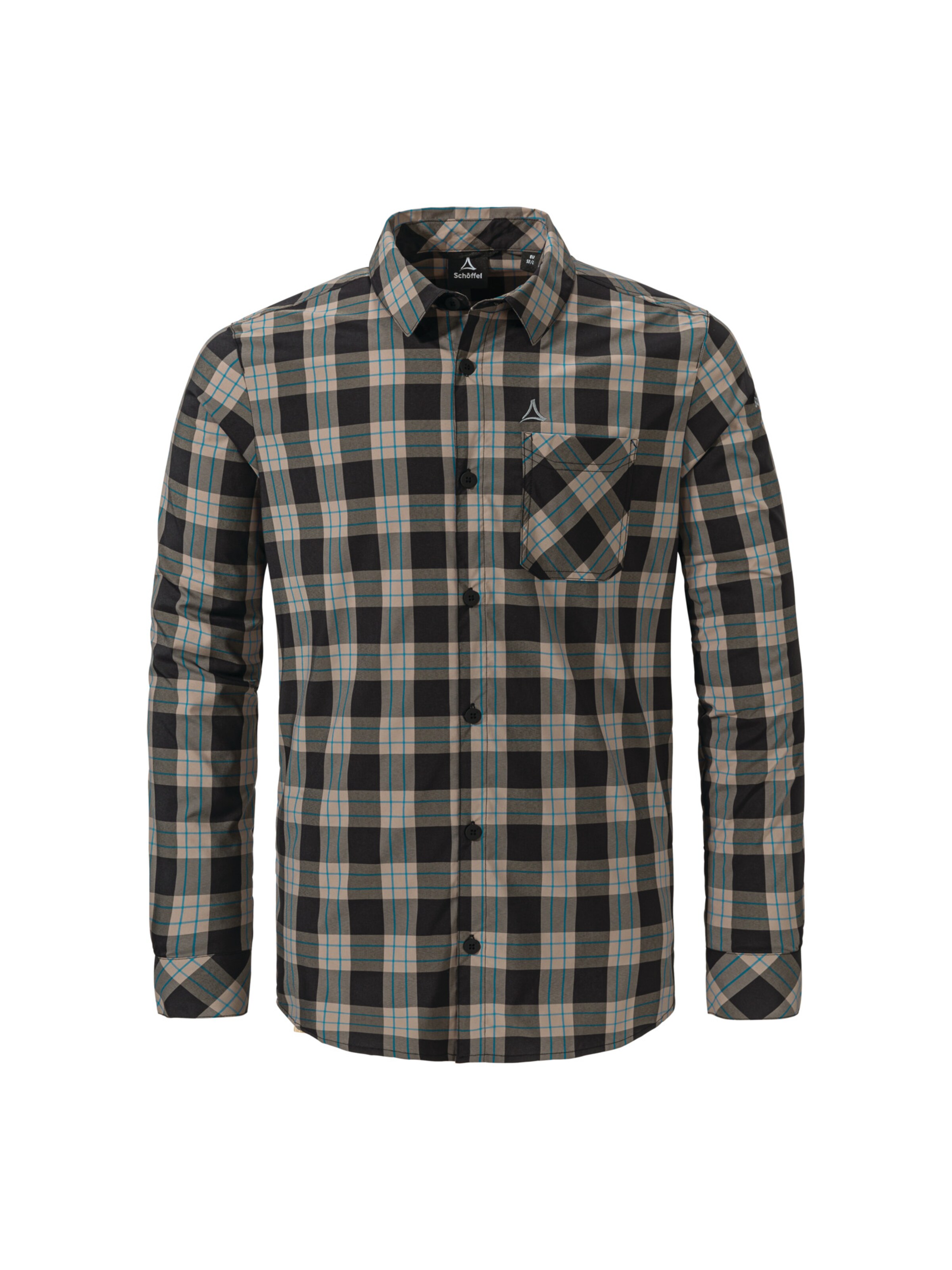 Schöffel Regular fit Functioneel overhemd 'Sobra' in Grijs: voorkant