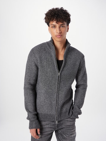 REPLAY Knit Cardigan in Grey: front