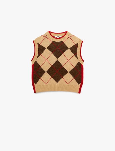 Koton Sweater in Sand / Dark brown / Red, Item view