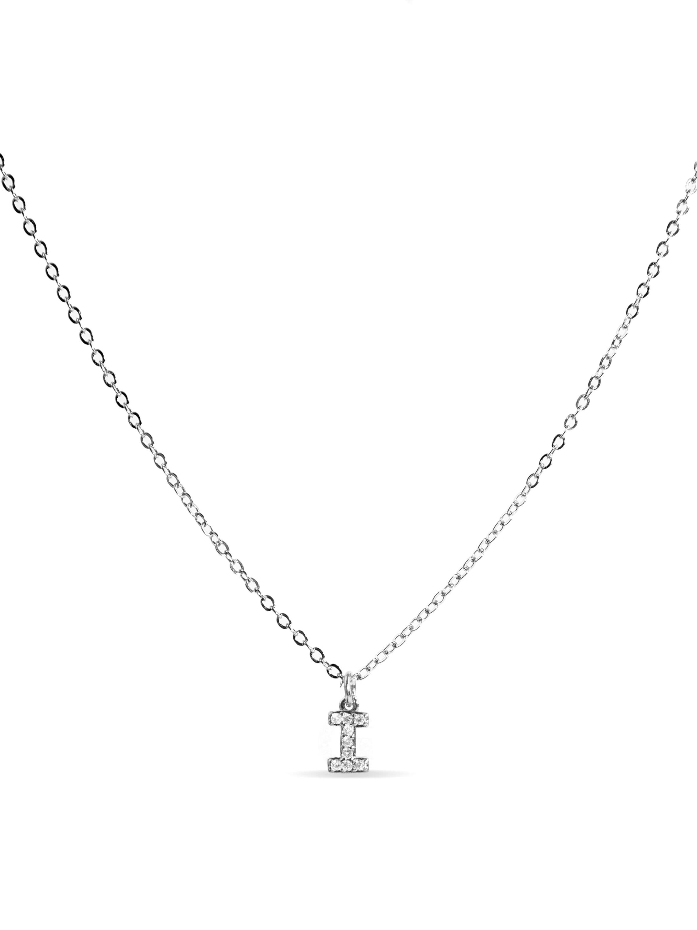 Collana 'Alphabet' di Luxenter in bianco: frontale