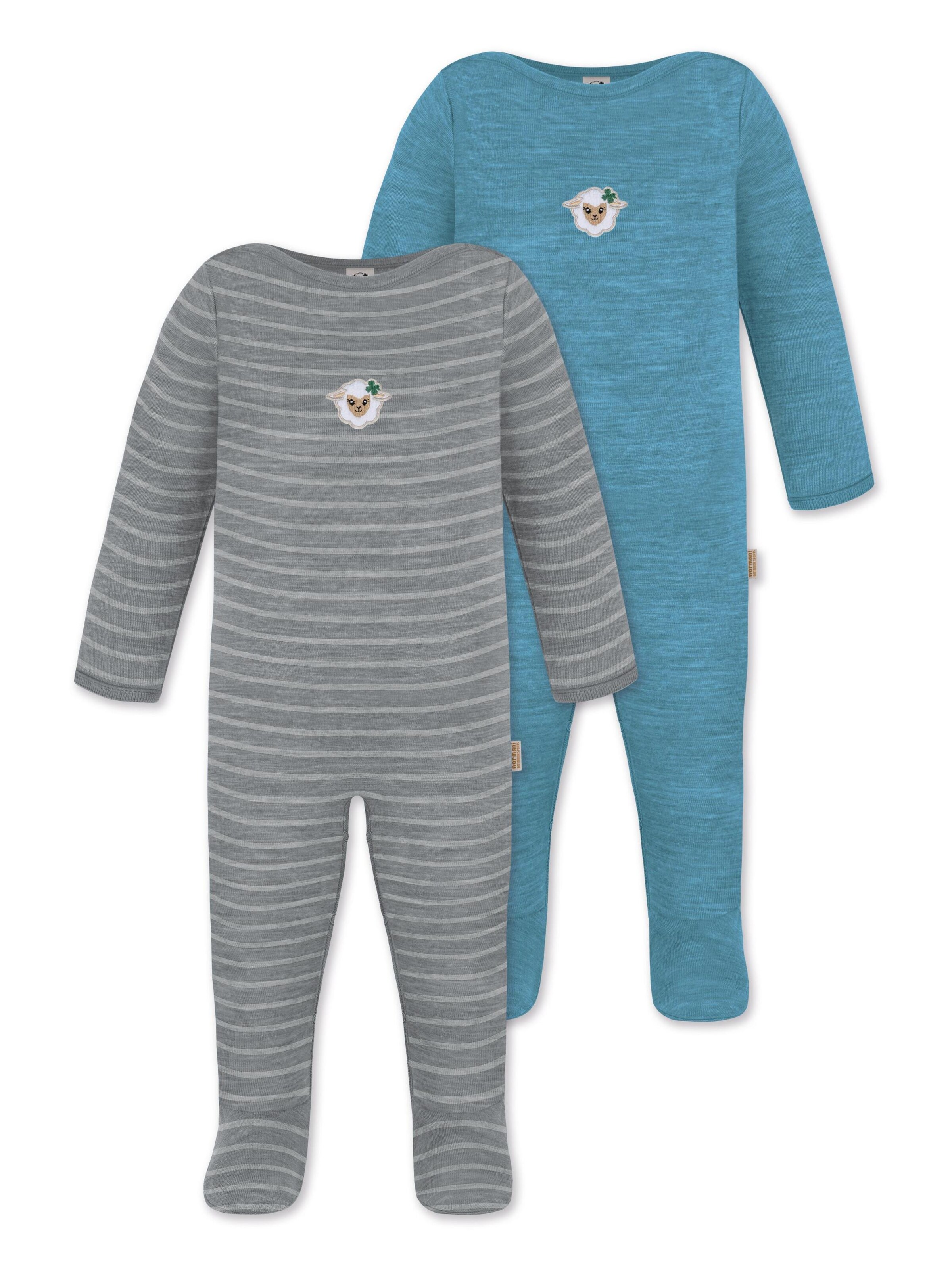 normani Strampler 'Levin' in Blau: Vorderseite