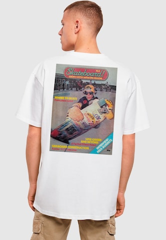 Maglietta 'The Skateboard Magazin Cover No 11' di Merchcode in bianco: frontale