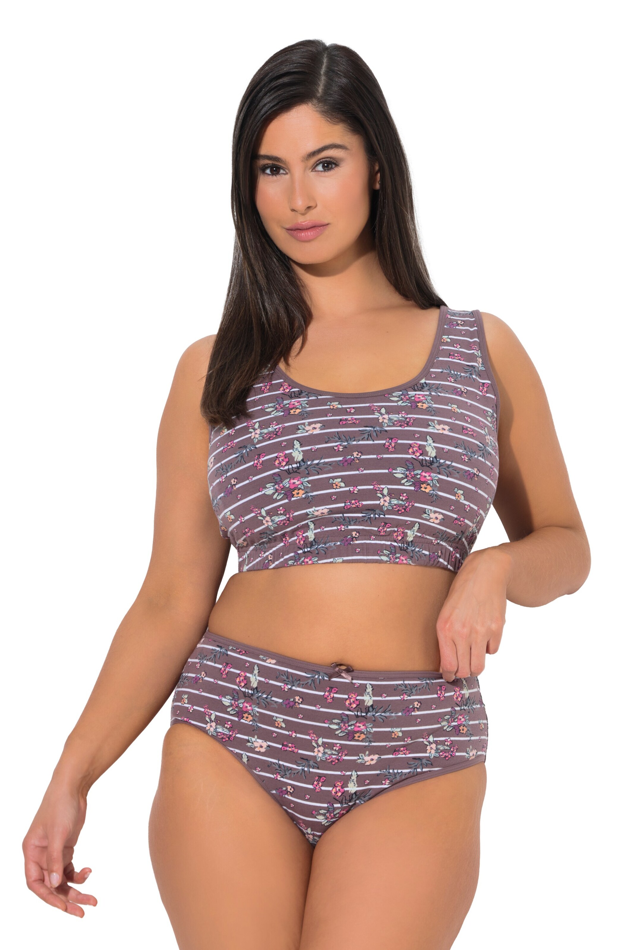 Ulla Popken Bustier BH in Lila: Vorderseite