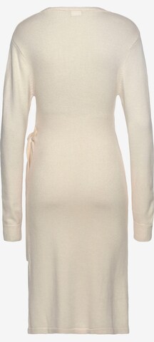 LASCANA Knitted dress in Beige