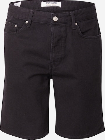 Only & Sons Обычный Джинсы 'ONSEdge' в Черный: спереди