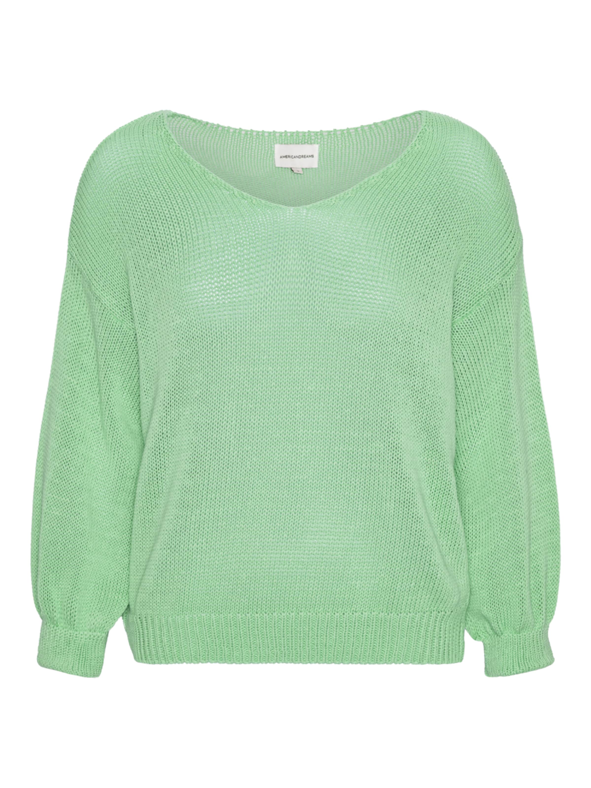 Pull-over oversize 'Milana Cotton' americandreams en vert : devant