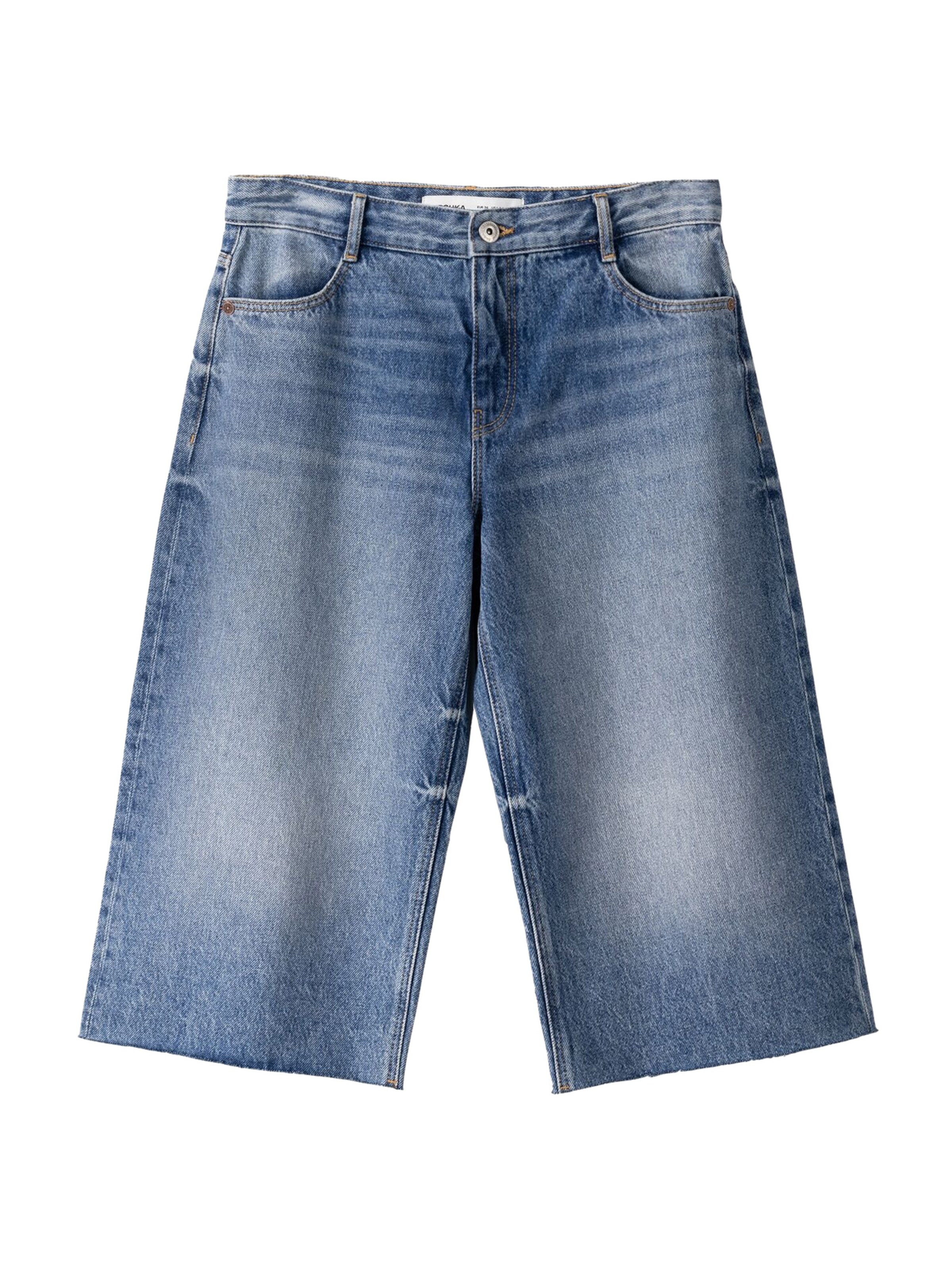 Loosefit Jean Bershka en bleu : devant