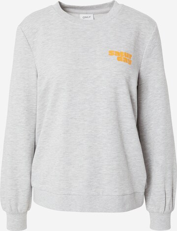 ONLY Sweatshirt 'WEEKDAY' in Grey: front