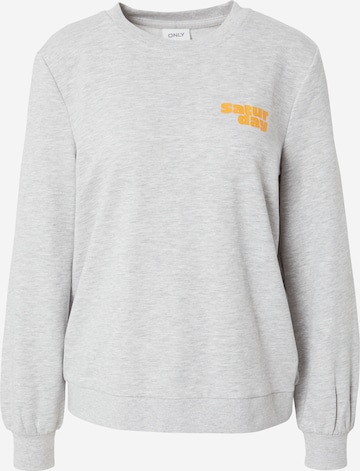 ONLY Sweatshirt 'WEEKDAY' in Grijs: voorkant