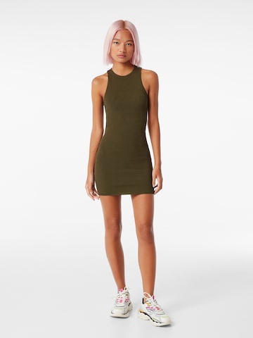 Bershka Knit dress in Green