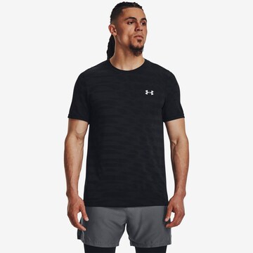 T-Shirt fonctionnel 'Novelty' UNDER ARMOUR en noir : devant