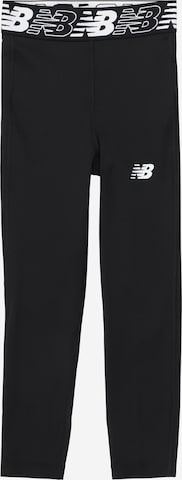 new balance Skinny Workout Pants in Black: front