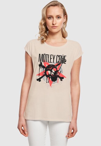 Merchcode T-Shirt 'Motley Crue - Montage Skull' in Weiß: Vorderseite